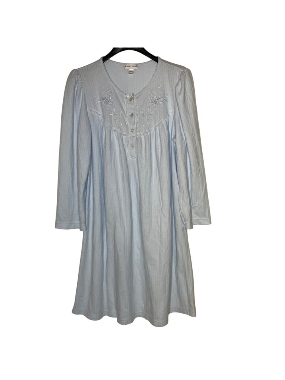 Miss Elaine Brushed Honeycomb Nightgown Sz XL Modest Lace Embroidered Country